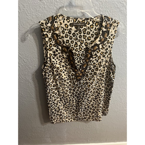 Tommy Bahama Animal Print Shirt Sleeveless Women Size Small - Picture 2 of 6